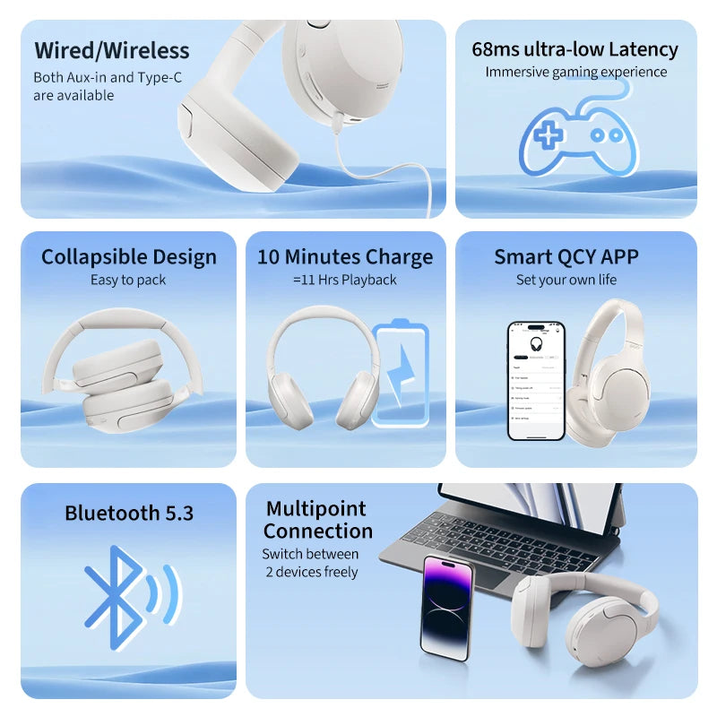 QCY H3 Lite Wireless Headphones