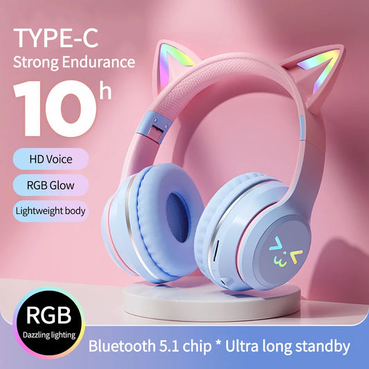 Gradient Wireless Cat Ear Headphones