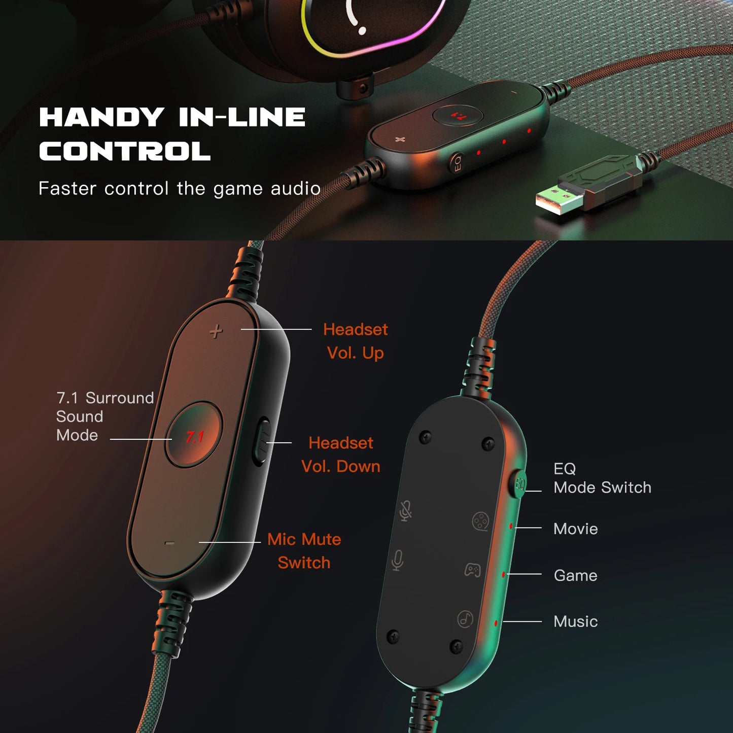 Fifine Dynamic RGB Gaming Headset