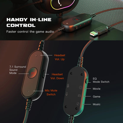 Fifine Dynamic RGB Gaming Headset
