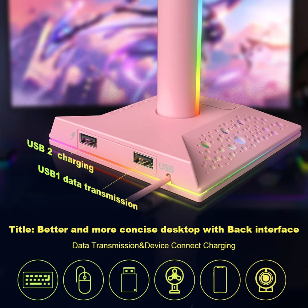 RGB Gaming Headphone Stand